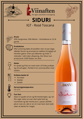 Vinkort: Siduri Rosé